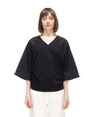 ALPHA STUDIO T-shirt kimono donna Nera
