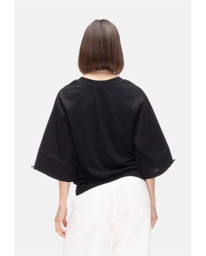 ALPHA STUDIO T-shirt kimono donna Nera