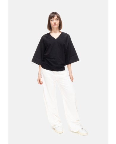 ALPHA STUDIO T-shirt kimono donna Nera