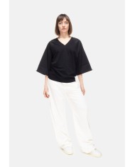 ALPHA STUDIO T-shirt kimono donna Nera