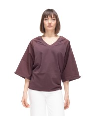 ALPHA STUDIO T-shirt kimono donna marrone