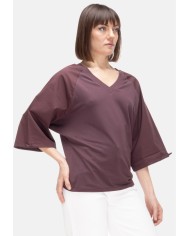 ALPHA STUDIO T-shirt kimono donna marrone