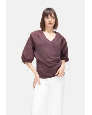 ALPHA STUDIO T-shirt kimono donna marrone