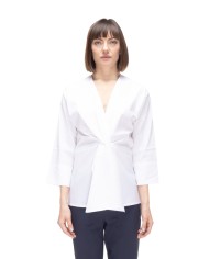 ALPHA STUDIO Blusa donna scollo V bianca