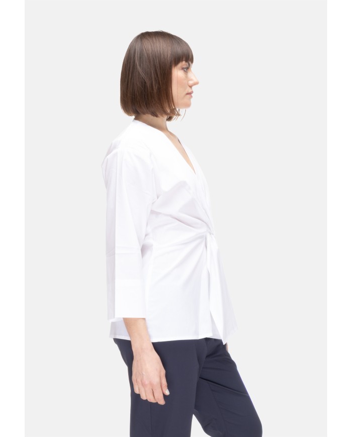 ALPHA STUDIO Blusa donna scollo V bianca
