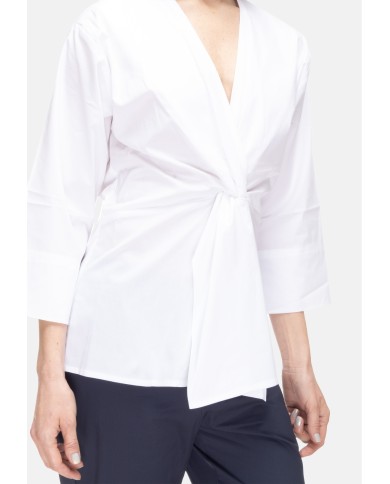ALPHA STUDIO Blusa donna scollo V bianca