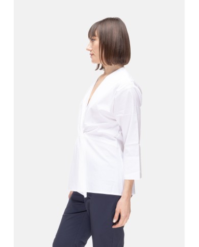ALPHA STUDIO Blusa donna scollo V bianca