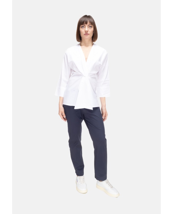 ALPHA STUDIO Blusa donna scollo V bianca