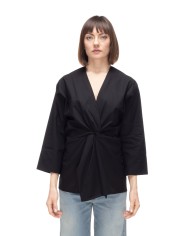 ALPHA STUDIO Camicia donna scollo V Nera