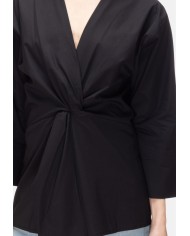 ALPHA STUDIO Camicia donna scollo V Nera