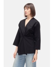 ALPHA STUDIO Camicia donna scollo V Nera