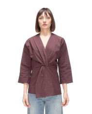 ALPHA STUDIO Blusa donna scollo V Cioccolato