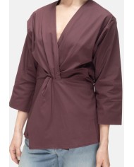ALPHA STUDIO Blusa donna scollo V Cioccolato
