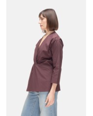 ALPHA STUDIO Blusa donna scollo V Cioccolato