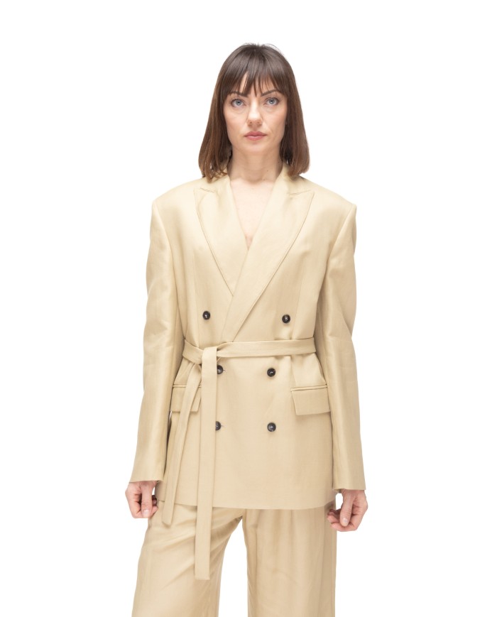 TELA Giacca doppiopetto donna Beige