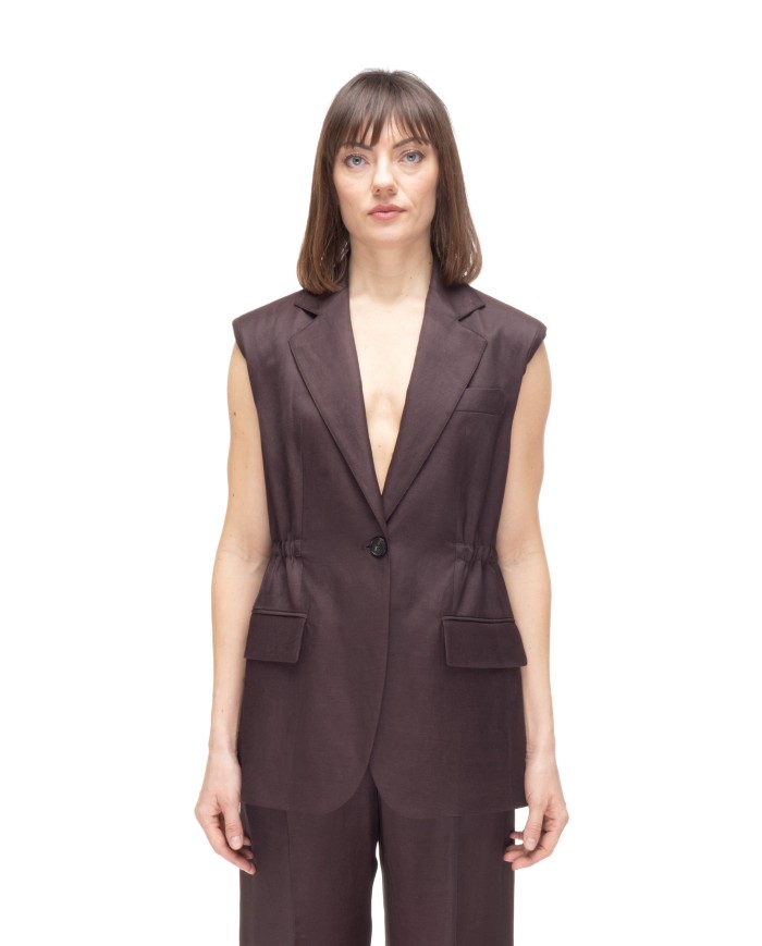TELA Gilet donna Prugna