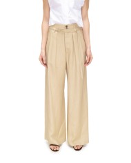 TELA Pantaloni donna con pinces Beige