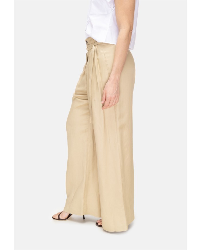 TELA Pantaloni donna con pinces Beige