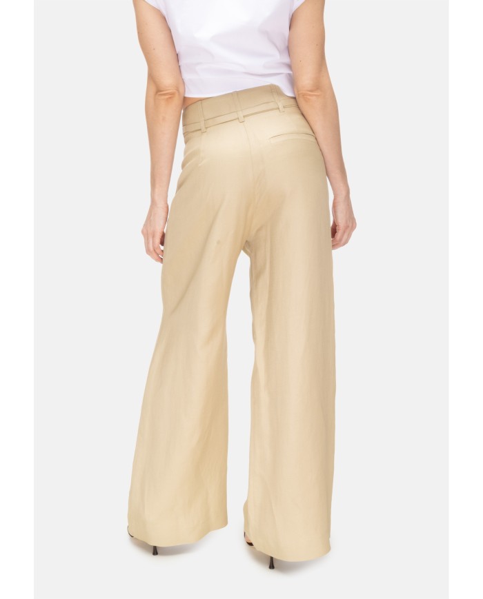 TELA Pantaloni donna con pinces Beige