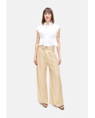 TELA Pantaloni donna con pinces Beige