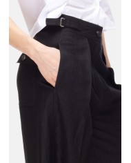 TELA Pantaloni donna misto lino neri