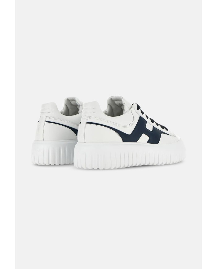 HOGAN Sneakers uomo H Stripes bianca blu