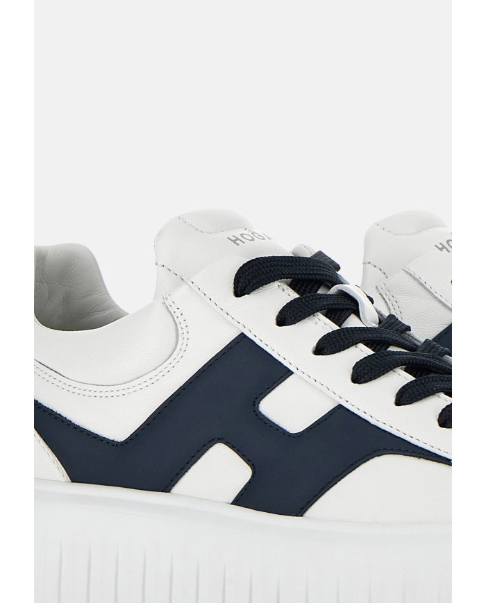 HOGAN Sneakers uomo H Stripes bianca blu