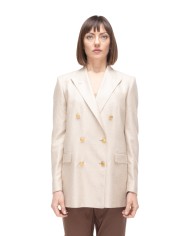 TAGLIATORE Giacca over donna in seta Beige