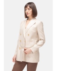 TAGLIATORE Giacca over donna in seta Beige