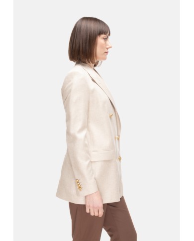TAGLIATORE Giacca over donna in seta Beige