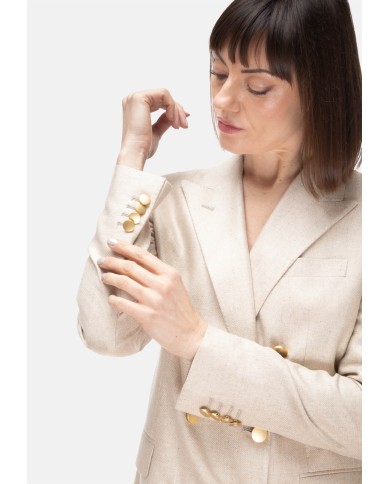 TAGLIATORE Giacca over donna in seta Beige