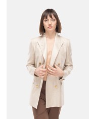 TAGLIATORE Giacca over donna in seta Beige