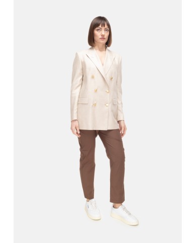 TAGLIATORE Giacca over donna in seta Beige