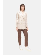 TAGLIATORE Giacca over donna in seta Beige