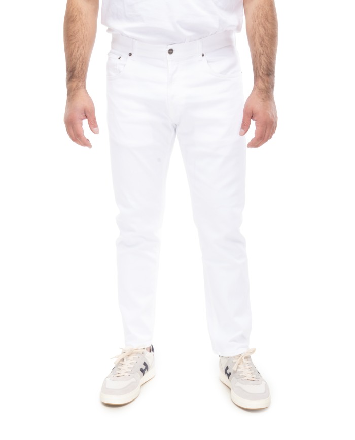 DONDUP Jeans uomo Dian carrot Bianco