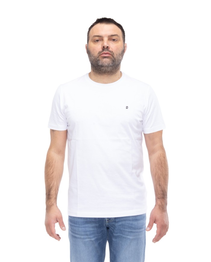 DONDUP T-shirt uomo cotone bianca