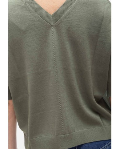 SEMI COUTURE Maglia donna V verde
