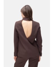 SEMI COUTURE Giacca donna aperta dietro marrone
