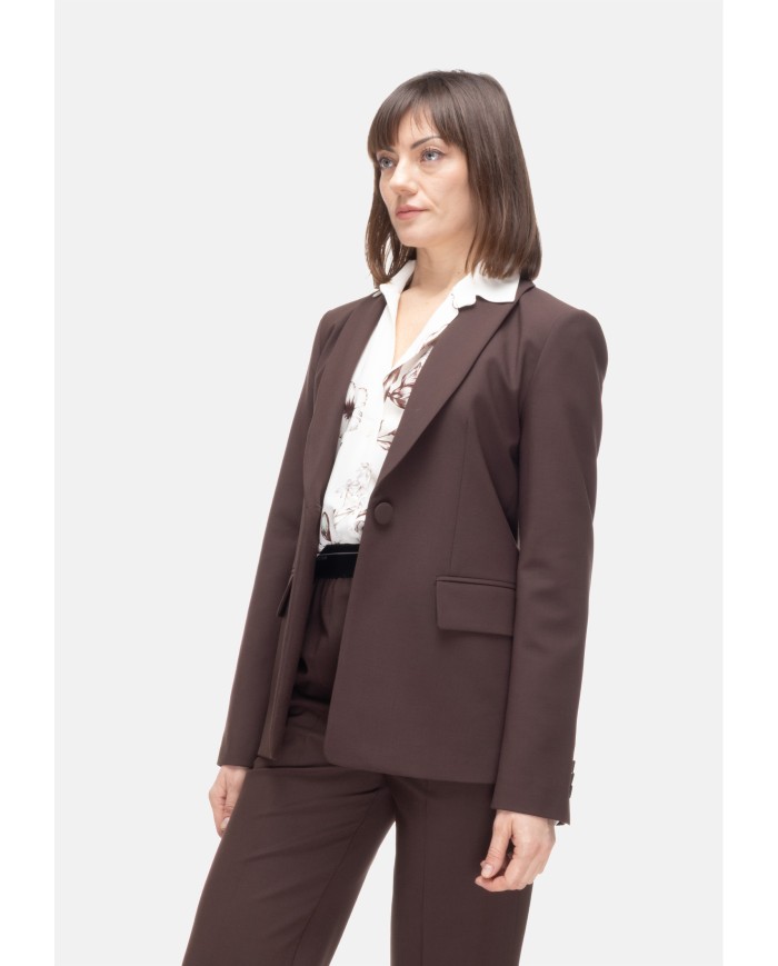 SEMI COUTURE Giacca donna aperta dietro marrone