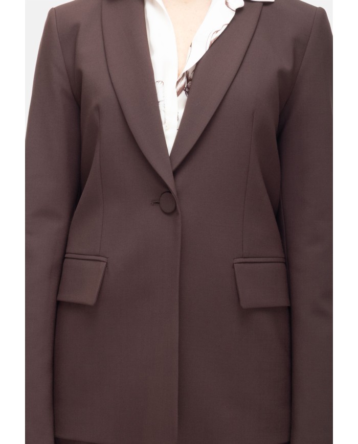 SEMI COUTURE Giacca donna aperta dietro marrone