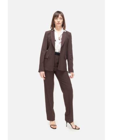 SEMI COUTURE Giacca donna aperta dietro marrone