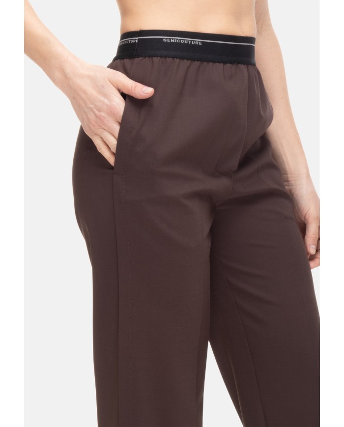 SEMI COUTURE Pantaloni donna marrone