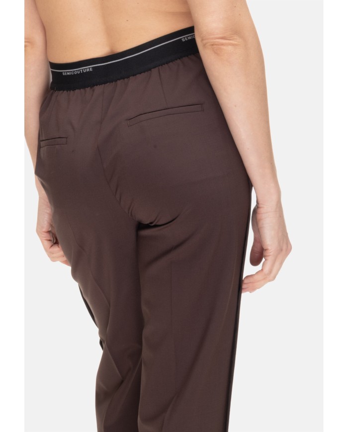 SEMI COUTURE Pantaloni donna marrone