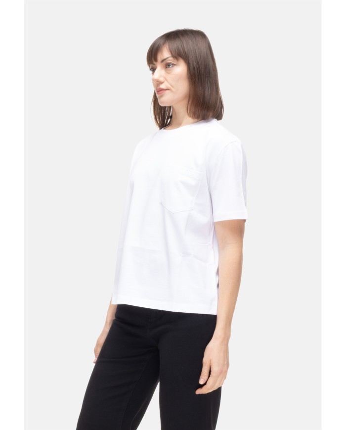 SEMI COUTURE T-shirt donna girocollo bianco