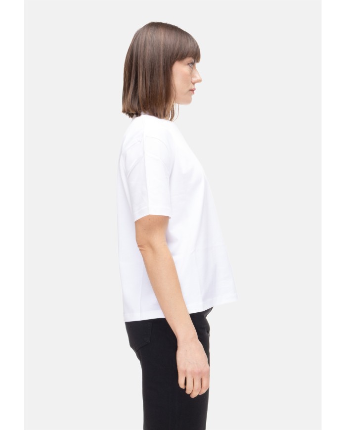 SEMI COUTURE T-shirt donna girocollo bianco