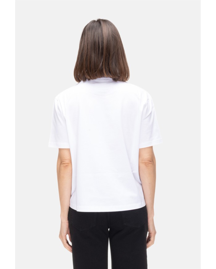 SEMI COUTURE T-shirt donna girocollo bianco