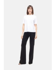 SEMI COUTURE T-shirt donna girocollo bianco