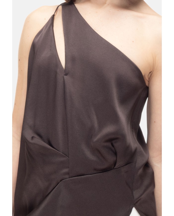 SEMI COUTURE Top donna monospalla marrone