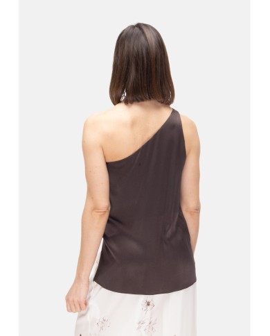SEMI COUTURE Top donna monospalla marrone