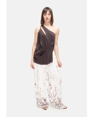 SEMI COUTURE Top donna monospalla marrone
